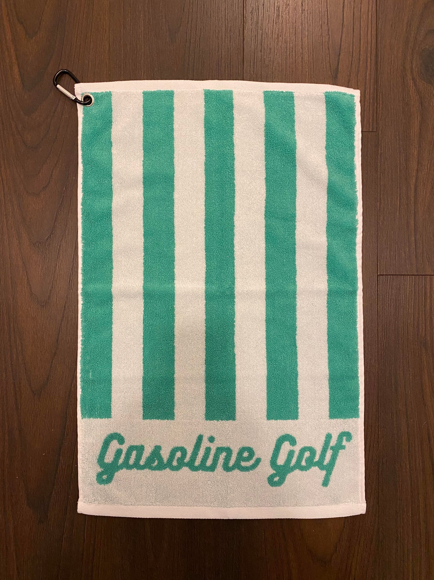 Striped Mint Green Golf Towel